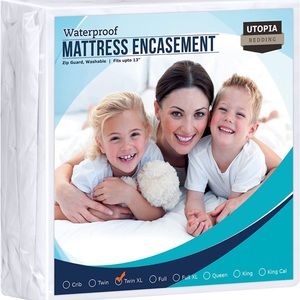 Full size waterproof mattress encasement by utopia bedding.   New package